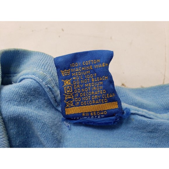 Ocean Pacific Adult Shirt Short Sleeve Back Front Graphics Single Stitch Blue L - Picture 9 of 14